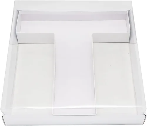 Vista 14 de WENPACK 2025 - Caja de regalo de cartón con forma de tapa transparente (negro, tapa graduada)