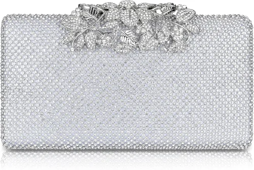 Vista 4 de Bolsos de noche brillantes para fiesta, para invitados de boda, monederos formales