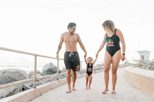 Vista 6 de IFFEI - Traje de baño de una pieza para madre e hija, monokini