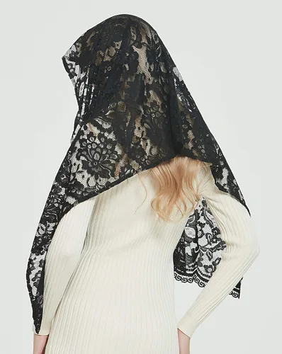 Vista 6 de Leimandy Cabeza que cubre el velo de mantilla católico Mantilla V25