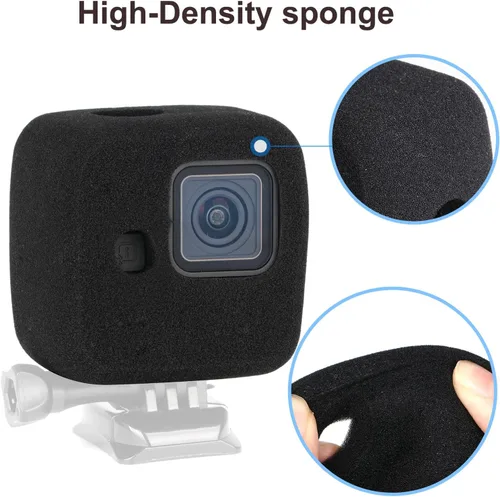 Vista 5 de HSU Windslayer - Funda y protector de pantalla de lente para GoPro Hero 11 Black Mini, funda Windslayer (paquete de 2) + protector de pantalla