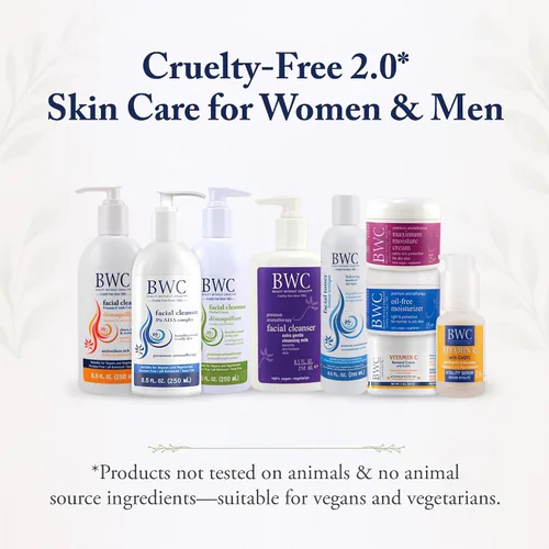 Vista 6 de Beauty Without Cruelty Removedor de maquillaje cremoso para rostro y ojos, removedor de maquillaje hidratante extra suave e impermeable + algodón