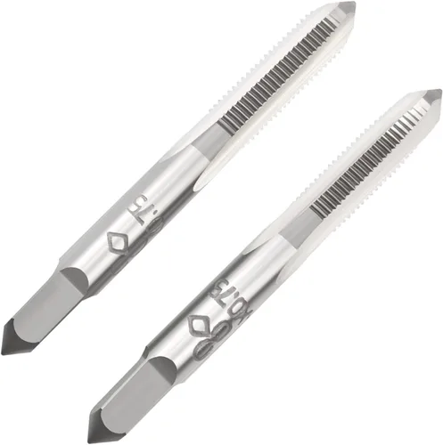 Vista 49 de M2 X 0.4 Mano métrica de grifo, mano derecha M2 X 0.016 in roscado mano grifo 1 par M2 X 0.4 Hand Tap 1Pair, Made of Alloy Tool Steel, Includes a