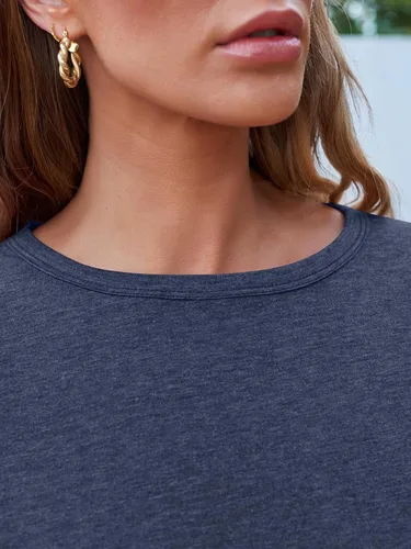 Vista 39 de SUNBS Paquete de 3 camisas de manga larga para mujer, ajuste holgado, ropa de otoño, ropa de moda 2025, camisetas básicas de entrenamiento, trajes