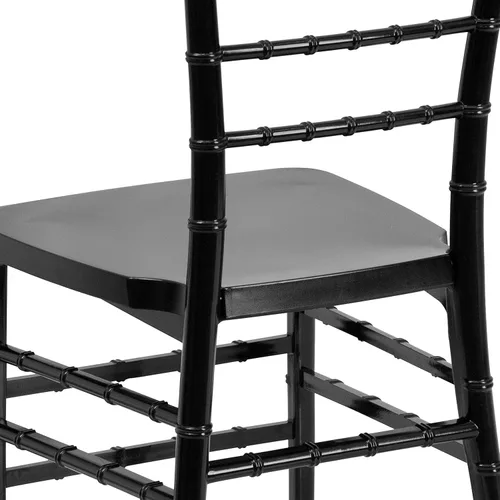 Vista 11 de Flash Furniture HERCULES PREMIUM Series Silla apilable Chiavari de resina negra