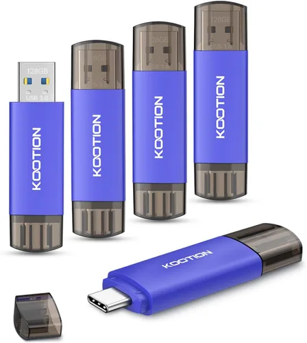 Vista 8 de Unidad flash tipo C de 16 GB, paquete de 10 unidades KOOTION 2 en 1 USB-A y USB-C 2.0 Dual Drive OTG, Memory Stick para smartphone/tablet/PC Android