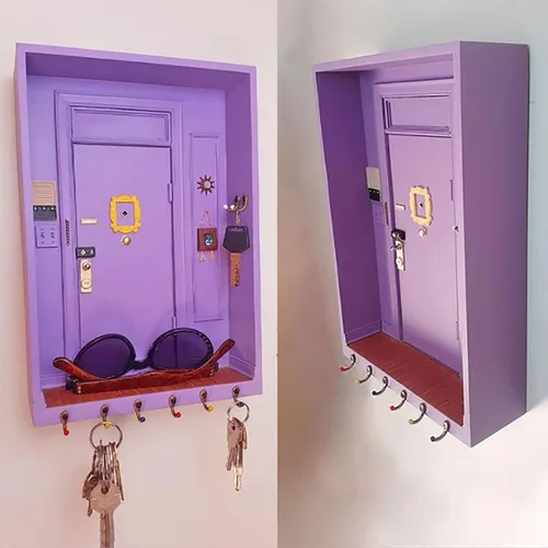 Vista 3 de TOIVO Soporte para llaves de pared de Friends, regalos de mercancía de programas de televisión de amigos, fácil instalación para entrada