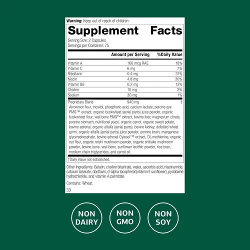 Vista 2 de Standard Process Iplex - Suplemento vascular de alimentos integrales, salud ocular y soporte ocular con hongos shiitake, ácido fosfórico, salvado