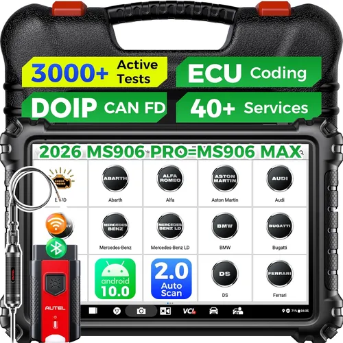 Vista 10 de Autel MaxiSys MS906 PRO escáner, MS906Pro 2026 funciona como MS906MAX con ECU superior Elite 2.0 of MS906BT MP900BT MP900 MS908S, Bidirectional
