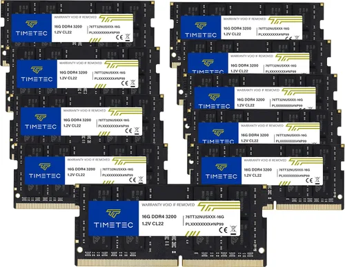 Vista 25 de Timetec Pinnacle 8 GB DDR4 3200 MHz (o 2933 MHz o 2666 MHz) PC4-25600 sin ECC sin búfer 1.2 V CL22 1Rx8 de rango único 260 pines SODIMM Módulo