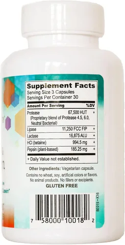 Vista 2 de Body Ecology Ayuda a los lácteos y las proteínas Suplementos de alta potencia para una digestión efectiva de lactosa y caseína Apoya