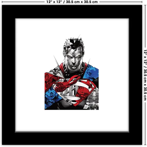 Vista 6 de Trends International Gallery Pops DC Comics Superman - Póster de pared de retrato de cómic, 12 x 12 pulgadas, versión enmarcada en negro