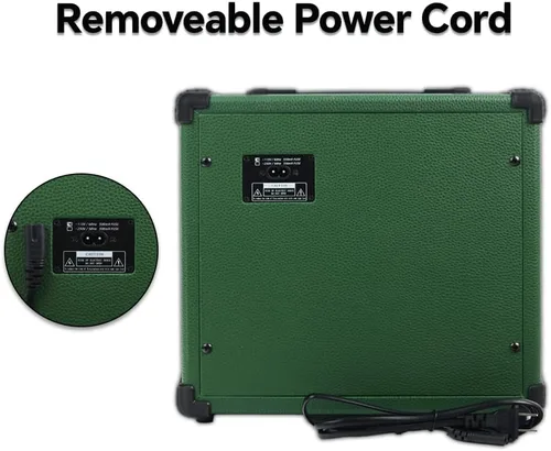 Vista 5 de Amplificador de guitarra de bajo eléctrico de 20W vatios, amplificador de práctica para actuaciones en escenario, pequeño y portátil para viajes