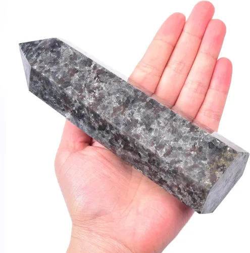 Vista 30 de Torre Obelisco de Piedra de Sangre de África Grande Varita de Punta de Cristal Curativo Natural de 6 Facetas Reiki Meditación Decoración del Hogar