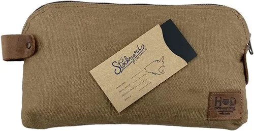 Vista 7 de Hide & Drink, Gran bolsa multiusos Dopp Kit Utilidad, lona encerada, hecha a mano, fatiga