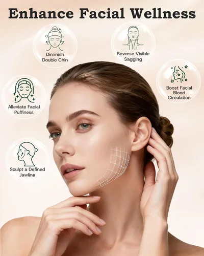 Vista 3 de Cepillo facial de contorno linfático, cepillo seco para masajeador de drenaje linfático