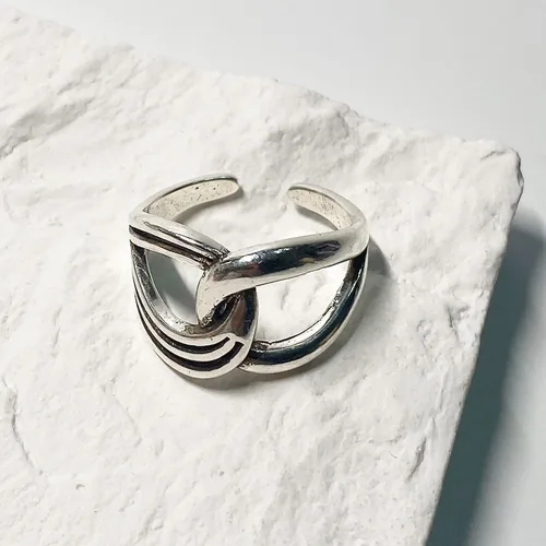 Vista 33 de Anillos de banda ancha de plata de ley 925 vintage hechos a mano para mujeres/hombres, anillo ajustable para el pulgar