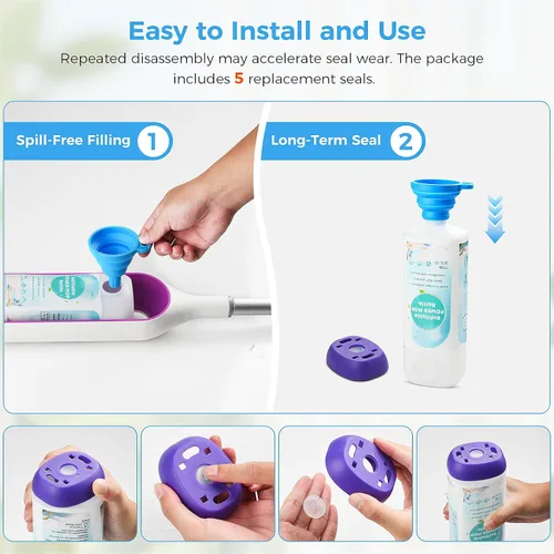 Vista 4 de Power Mop™ Botella recargable para mopa multisuperficie Swiffer® PowerMop™, 26.2 fl oz/26 onzas líquidas a prueba de fugas HDPE Solución de botella