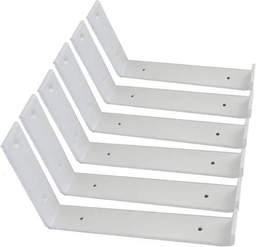 Vista 6 de Soportes de estante Paquete de 6 soportes flotantes resistentes de 6.0 pulgadas de largo x 4.0 pulgadas de alto x 1.5 pulgadas de ancho