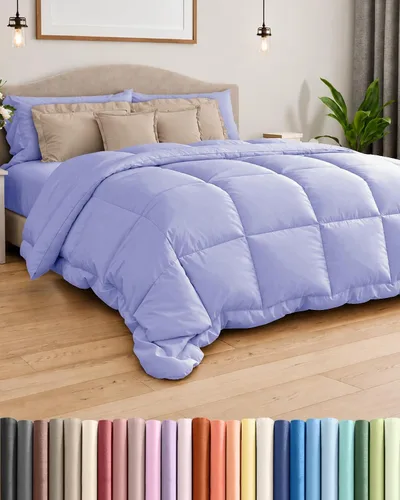 Vista 26 de Comforter Twin Size - Down Alternative Duvet Insert - White, 68" x 88" 01-Blanco