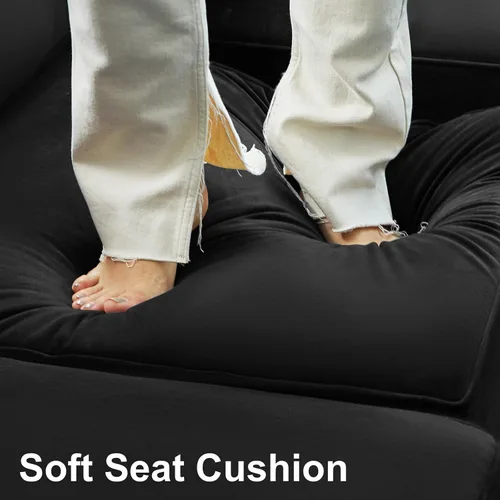 Vista 7 de Belffin Sofá modular convertible de gran tamaño con otomanas de almacenamiento, sofá cama seccional extra grande con diván reversible, sofá cama
