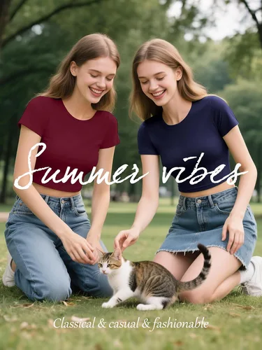 Vista 5 de Paquete de 4 camisetas cortas básicas ajustadas de manga corta para mujer, lindas camisetas cortas de moda con cuello redondo para mujeres