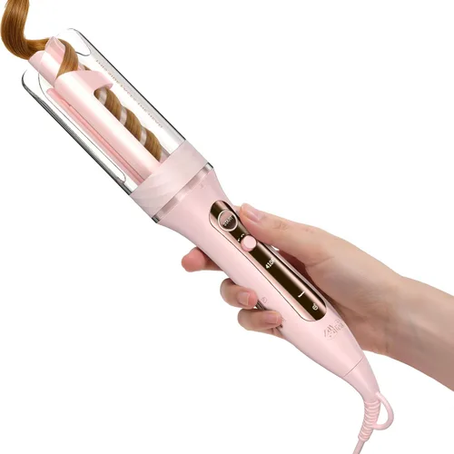 Vista 9 de Zavarea Plancha rizadora giratoria automática para cabello largo, varita rizadora de 1 pulgada para ondas de playa y rizos sueltos, rizador de pelo