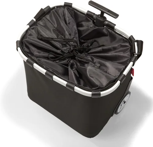 Vista 5 de reisenthel Carrycruiser Black - Carrito de compras portátil con marco de aluminio resistente, correa para el hombro y bolsa interior de malla Negro