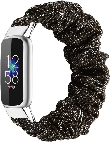 Vista 24 de Correas elásticas compatibles con Fitbit Luxe Bands, pulsera elástica de tela suave de repuesto para Fitbit Luxe Fitness Tracker, pequeña/grande