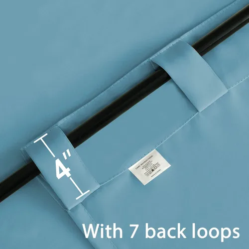 Vista 4 de Turquoize Cortinas Opacas con Aislamiento Térmico Paneles de Tratamiento de Ventanas con Bolsillo para Barra Paneles de Ventana para Ventanas