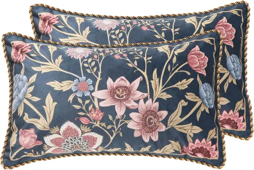 Vista 106 de patdrea Funda de almohada de terciopelo francés de diseño, 18 x 18 pulgadas Aviario