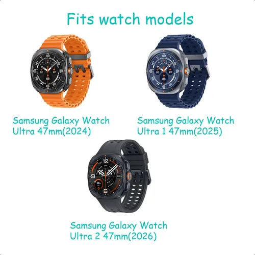 Vista 3 de Compatible with Samsung Galaxy Watch Ultra 2/Ultra1/Ultra 47mm Band 2 Packs