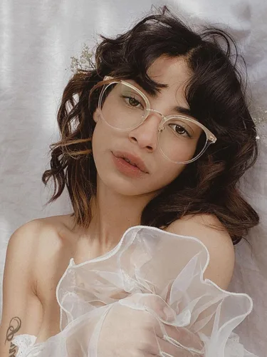 Vista 2 de Gafas TIJN de óptica con montura redonda de metal, estilo vintage, bloquean la luz azul, gafas sin prescripción con montura para mujer