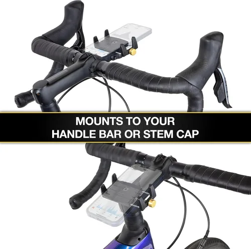 Vista 3 de Scosche BMG1-SP Handleit Pro - Soporte para manillar de bicicleta con soporte ajustable de 3,5 pulgadas para smartphone/dispositivos móviles