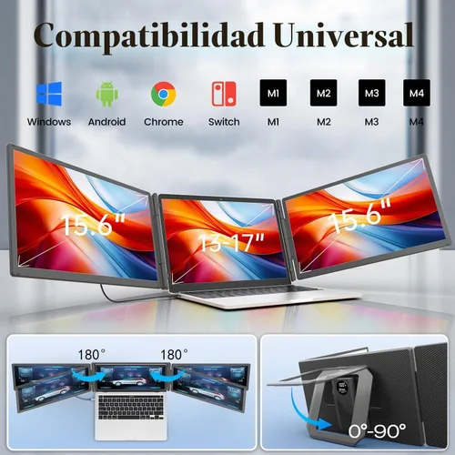 Vista 5 de Teamgee Extensor de pantalla portátil FHD IPS Monitor portátil 15.6