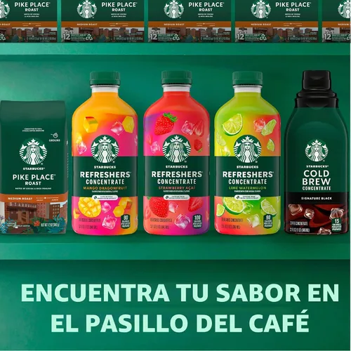 Vista 8 de Starbucks Refreshers Concentrado de sandía de lima, bebida refrescante, bebidas frías 32 fl oz