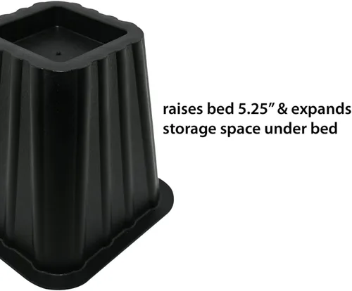 Vista 6 de SKYREN Elevadores de cama, plástico resistente de 6 pulgadas, negro, paquete de 4, para camas, sofás y mesas