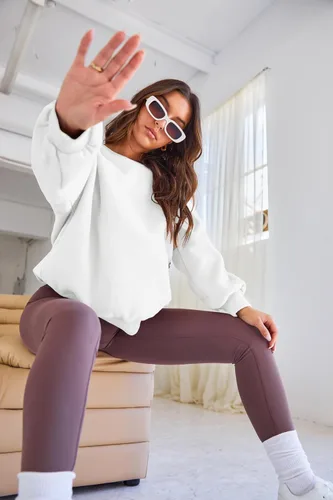 Vista 93 de EFAN Sudaderas de gran tamaño con cuello redondo Y2K para mujer, sudaderas con capucha para otoño, moda 2025, ropa para adolescentes y niñas, lindo