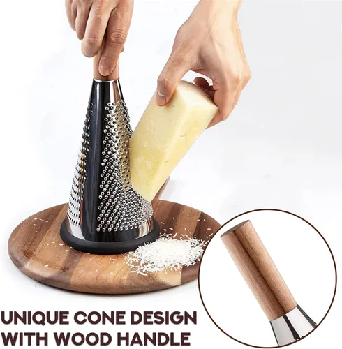 Vista 5 de Rallador de queso de acero inoxidable de alta calidad: rallar queso sin esfuerzo y mucho más