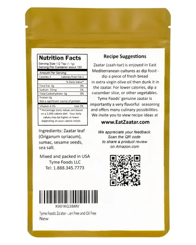 Vista 2 de Mezcla de especias Zaatar con hierba auténtica Zatar (Hyssop - Origanum syriacum) – Condimento Zaatar sin gluten