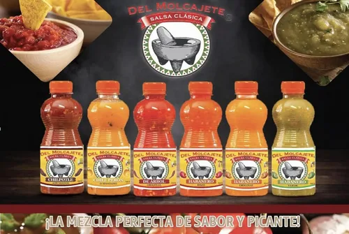 Vista 3 de Del Molcajete Chile Perón o Manazano Salsa Clasica paquete de 12