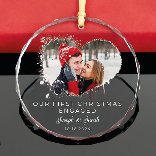Vista 11 de Adorno personalizado para fotos de matrimonio de Mr & Mrs 2024 – Primera Navidad como casado, regalo de recién casados para parejas