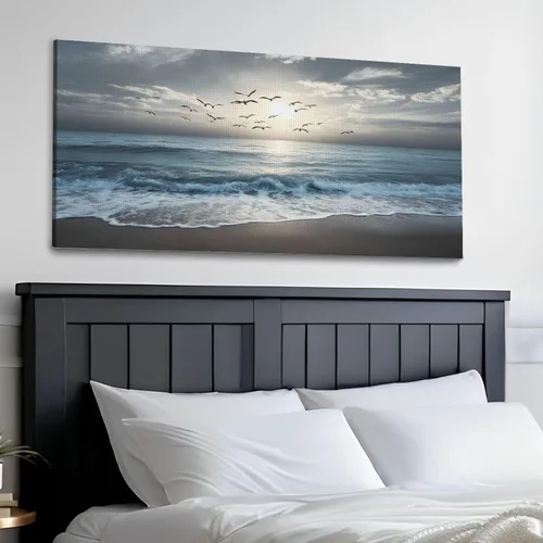 Vista 3 de 30"x 60" Large Wall Art Wall Decor Living Room Canvas Art Bedroom Office Black White Painting Picture Print on Canvas Wall Art for Living Room