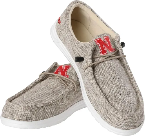 Vista 15 de FOCO Men's NCAA College Team Logo Lightweight Loafers Lace Up Cotton Knit Shoes