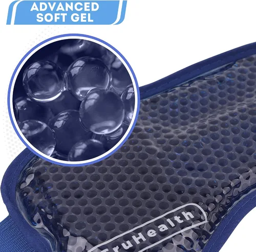 Vista 7 de Máscaras de gel para ojos calientes y fríos, paquete de hielo reutilizable aprobado por la FSA HSA que proporciona alivio del dolor de hielo y calor