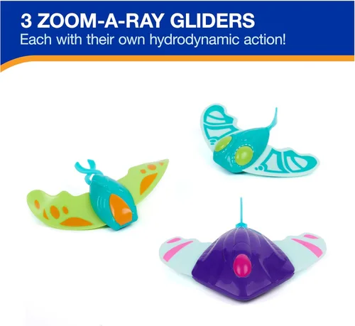 Vista 3 de Juguetes de agua SwimWays Zoom-A-Rays, juguetes de piscina para niños para entrenamiento de natación, juegos al aire libre para niños de 5 años