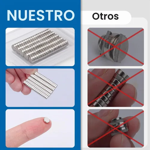 Vista 2 de DIYMAG Imanes pequeños para refrigerador, 200 imanes redondos de tierras
