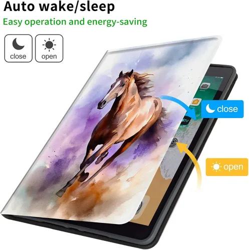 Vista 24 de Funda para tablet Kindle Fire 7 2019/2017 lanzamiento 9ª/7ª generación 7 pulgadas, ligera, protectora de piel sintética, cubierta inteligente