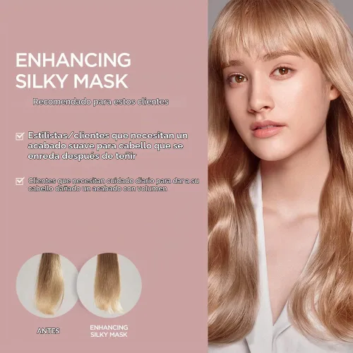 Vista 3 de AYUNCHE - Mascarilla para cabello sedoso mejorador, para cabello teñido de Mascarilla para el cabello