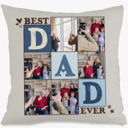 Vista 13 de Pillow Case Featuring one Photo and Custom Message Giving Your Space Unique Style and Presenting a Warm Gift Option 1 Photo&text